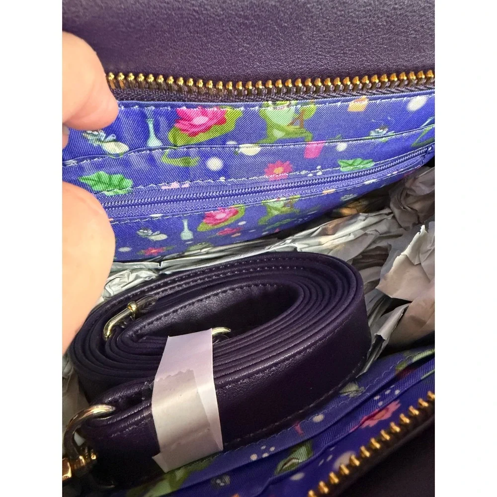 NWT Loungefly Disney Princess & The Frog Tiana's Place Crossbody Satchel Bag